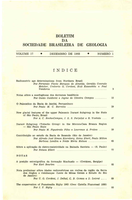 Boletim Da Sociedade Brasileira De Geologia