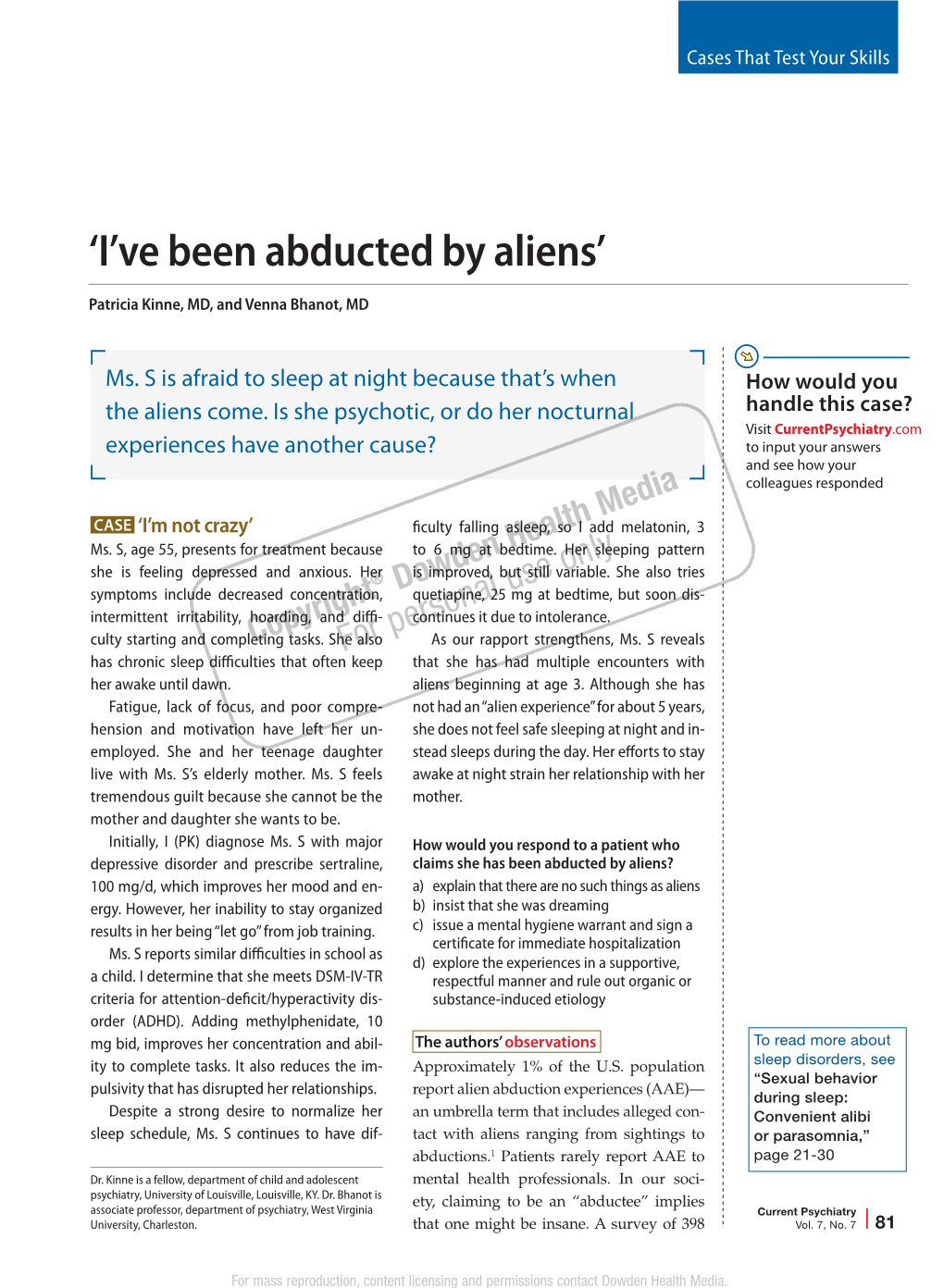 'I've Been Abducted by Aliens'