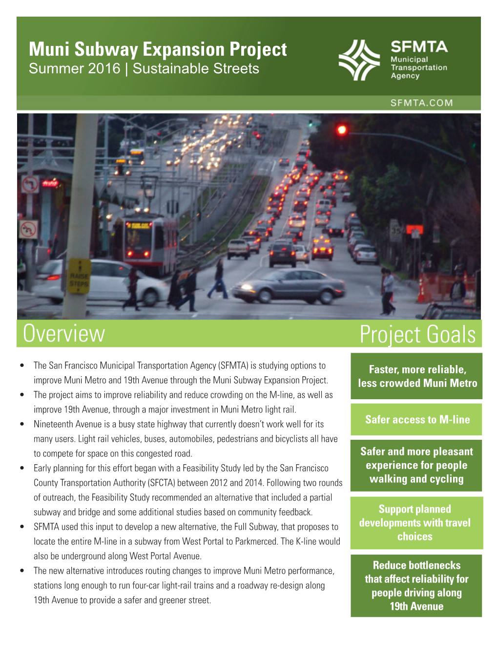 Muni Subway Expansion Project Summer 2016 | Sustainable Streets