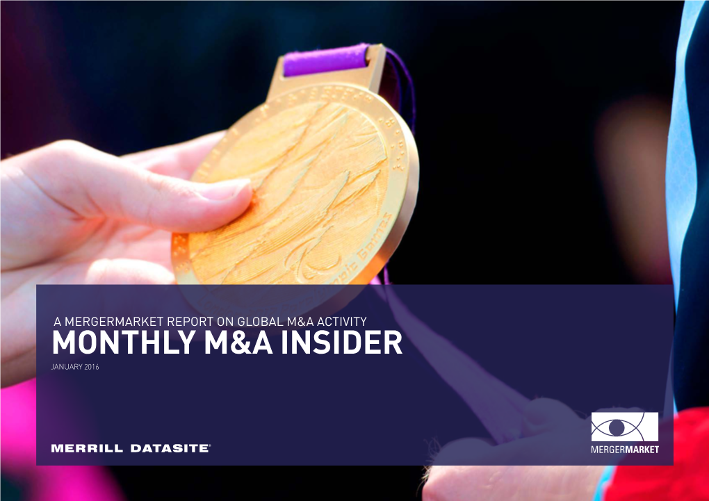 Monthly M&A Insider