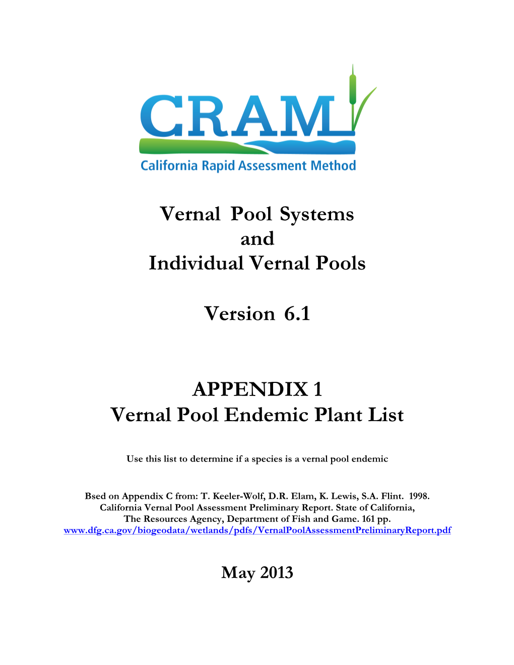 Cramvernal Pool Endemics-Final.Pdf