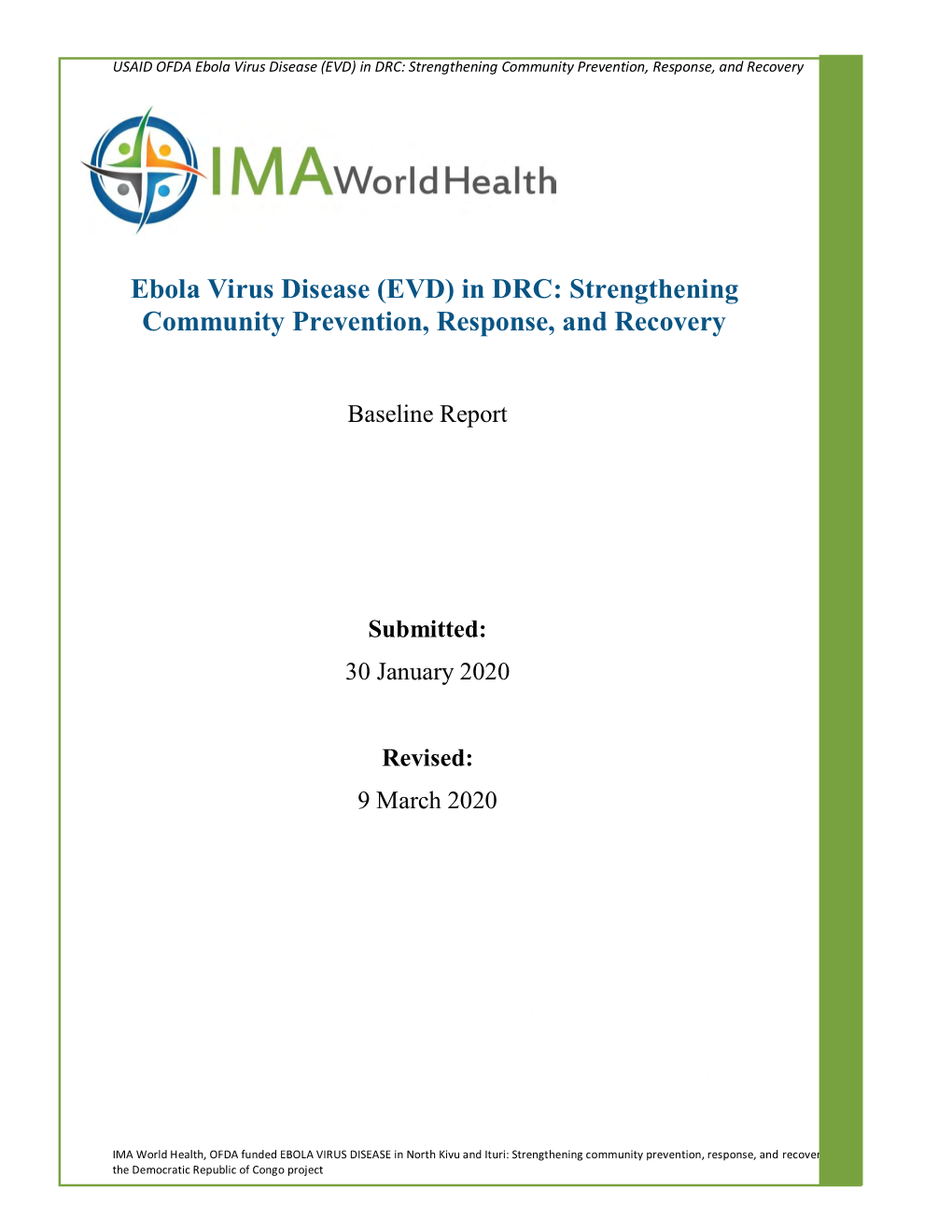 Ebola Virus Disease (EVD) in DRC: Strengthening Community Prevention, Response, and Recovery