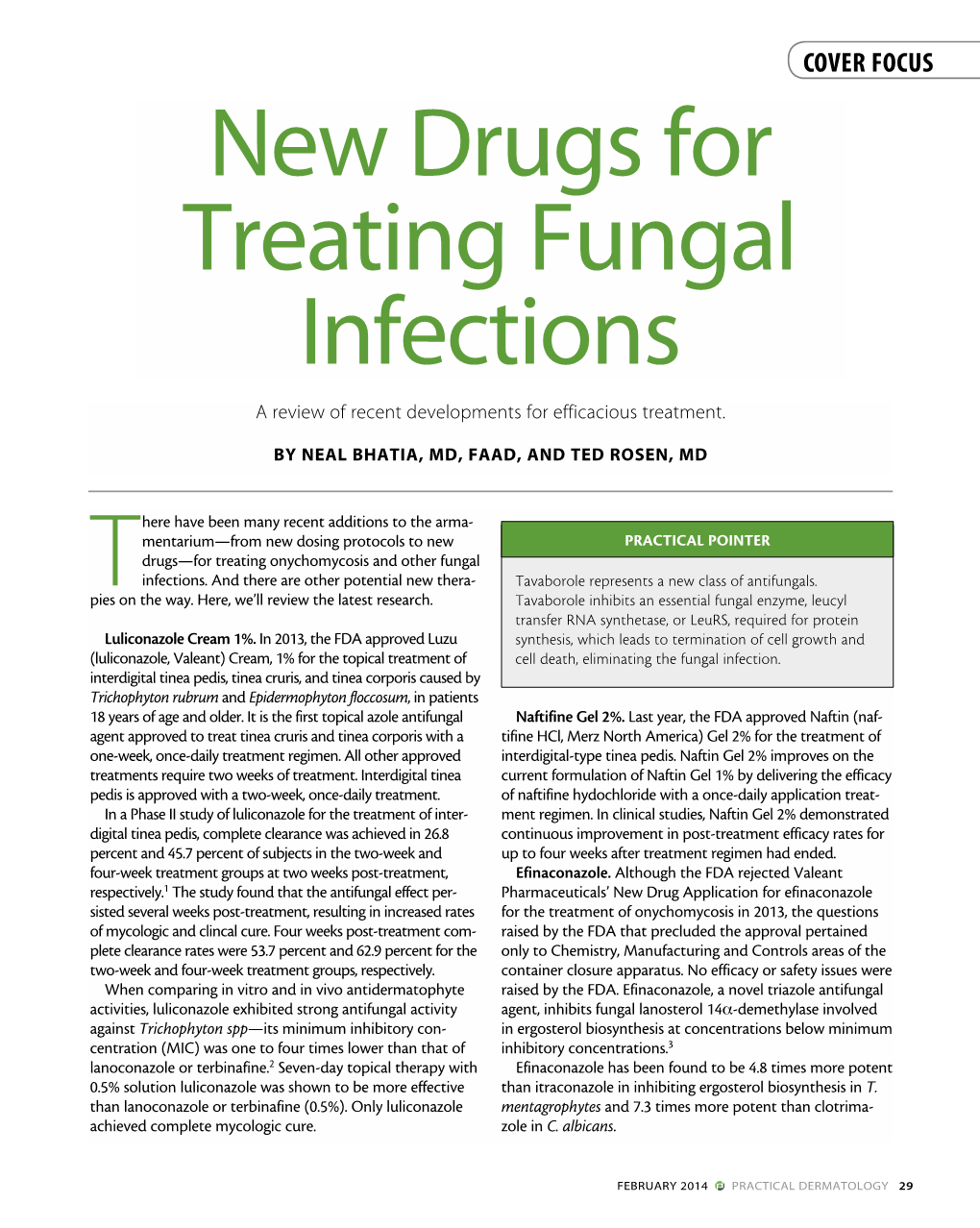 New Drugs for Treating Fungal Infections a Review of Recent Developments for Efficacious Treatment