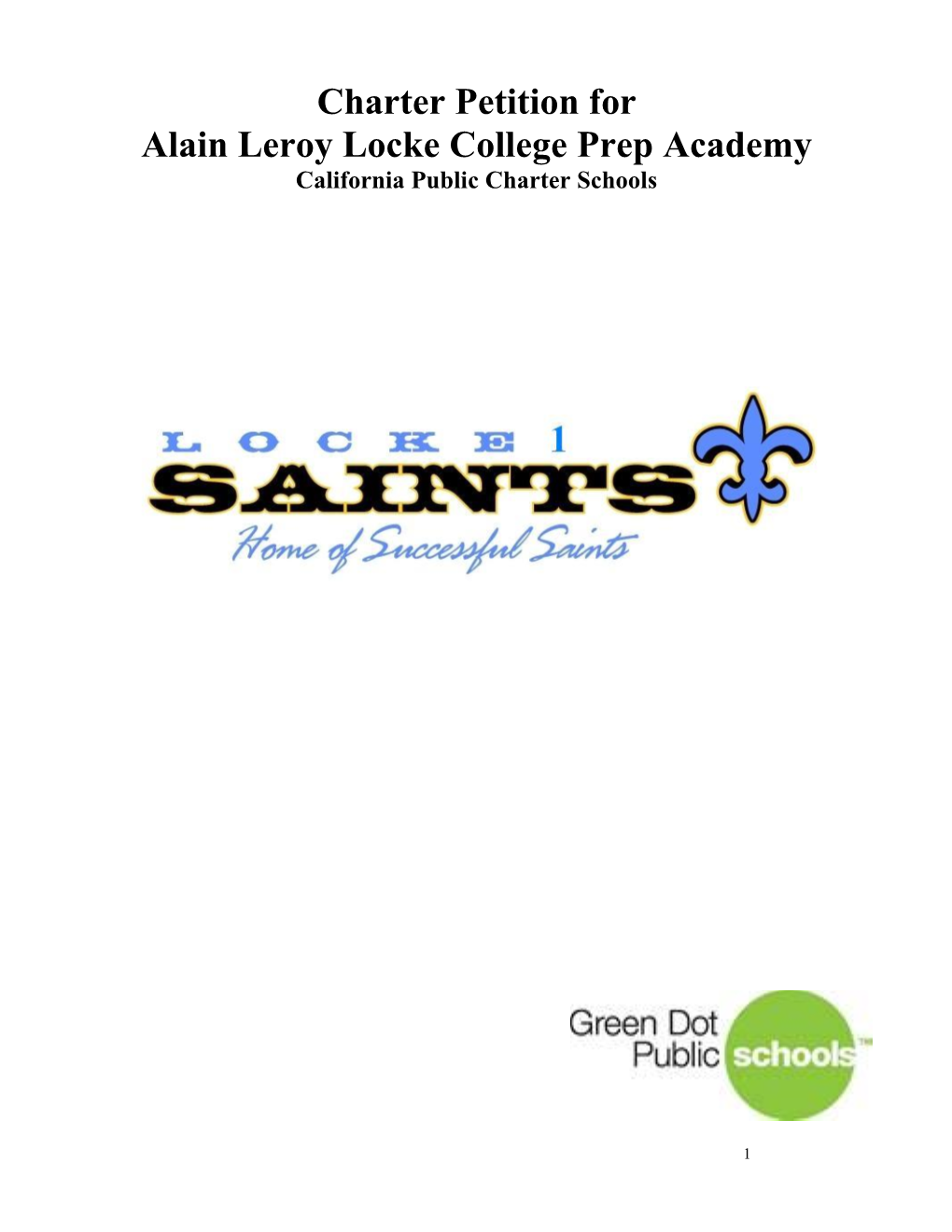 Charter Petition for Alain Leroy Locke College Prep Academy California Public Charter Schools