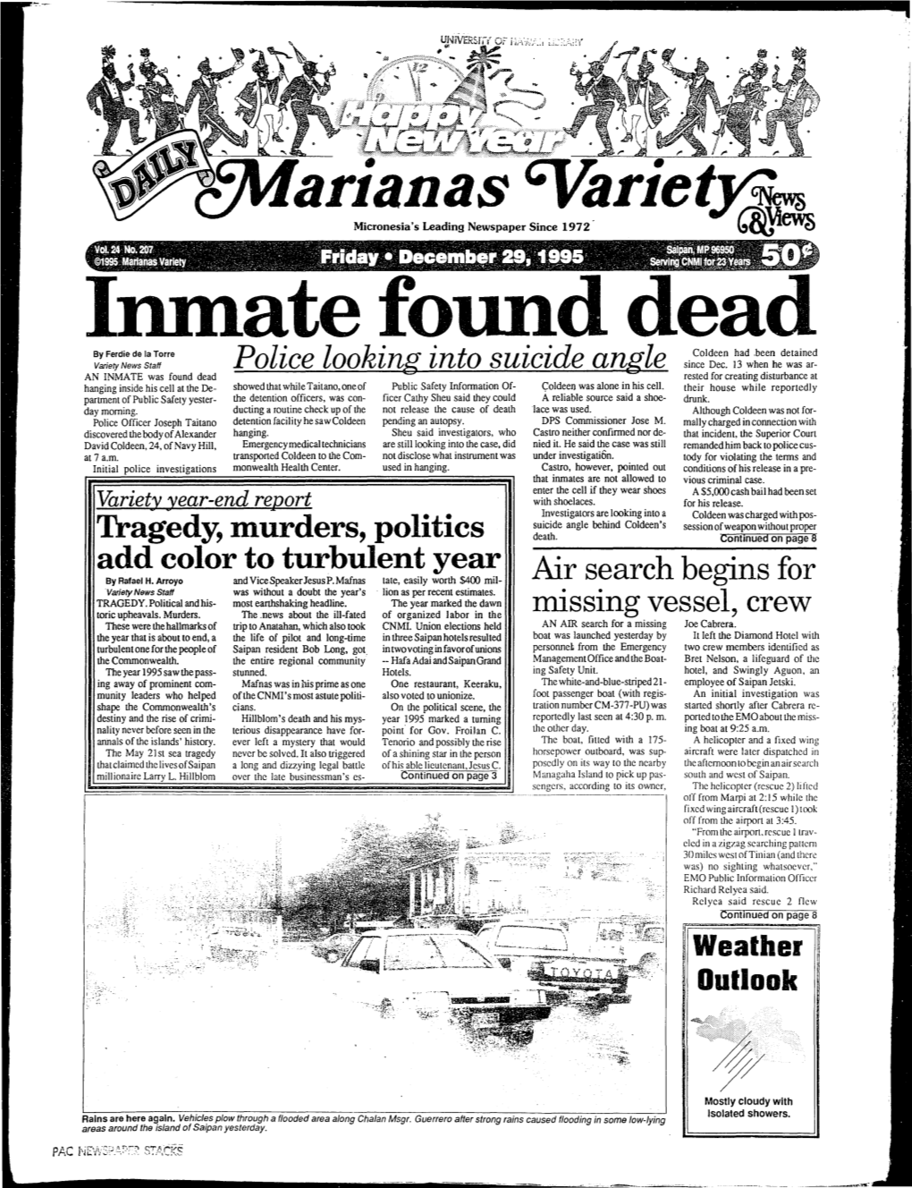 Marianas Variety Vol. 24, No. 207, 1995-12-29.Pdf