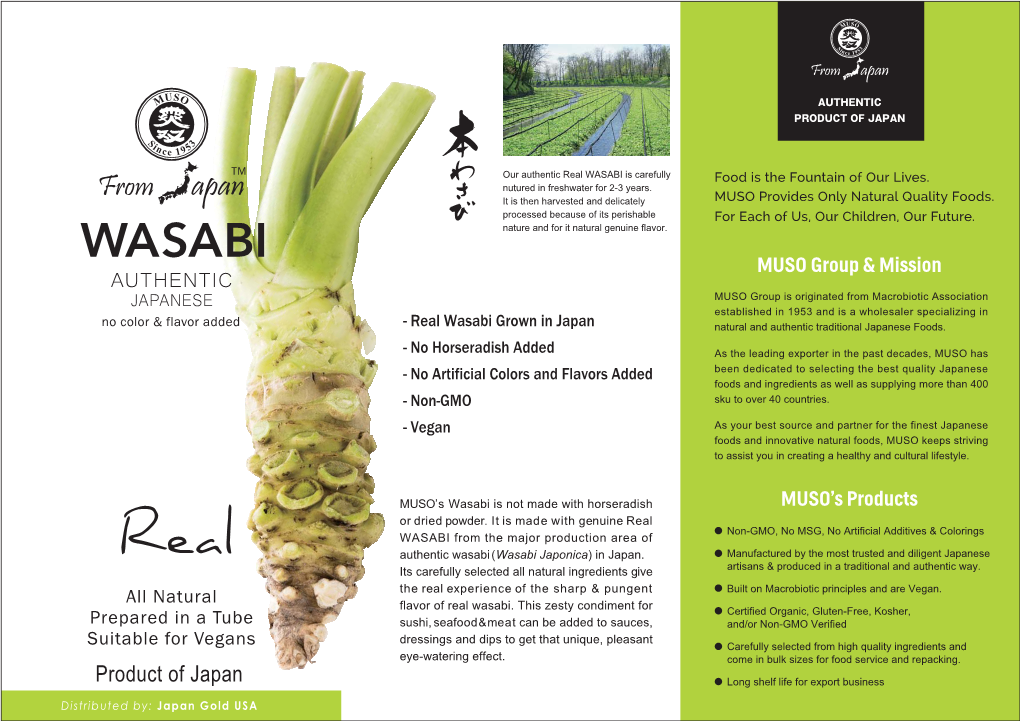 Natural Wasabi -Japan Gold