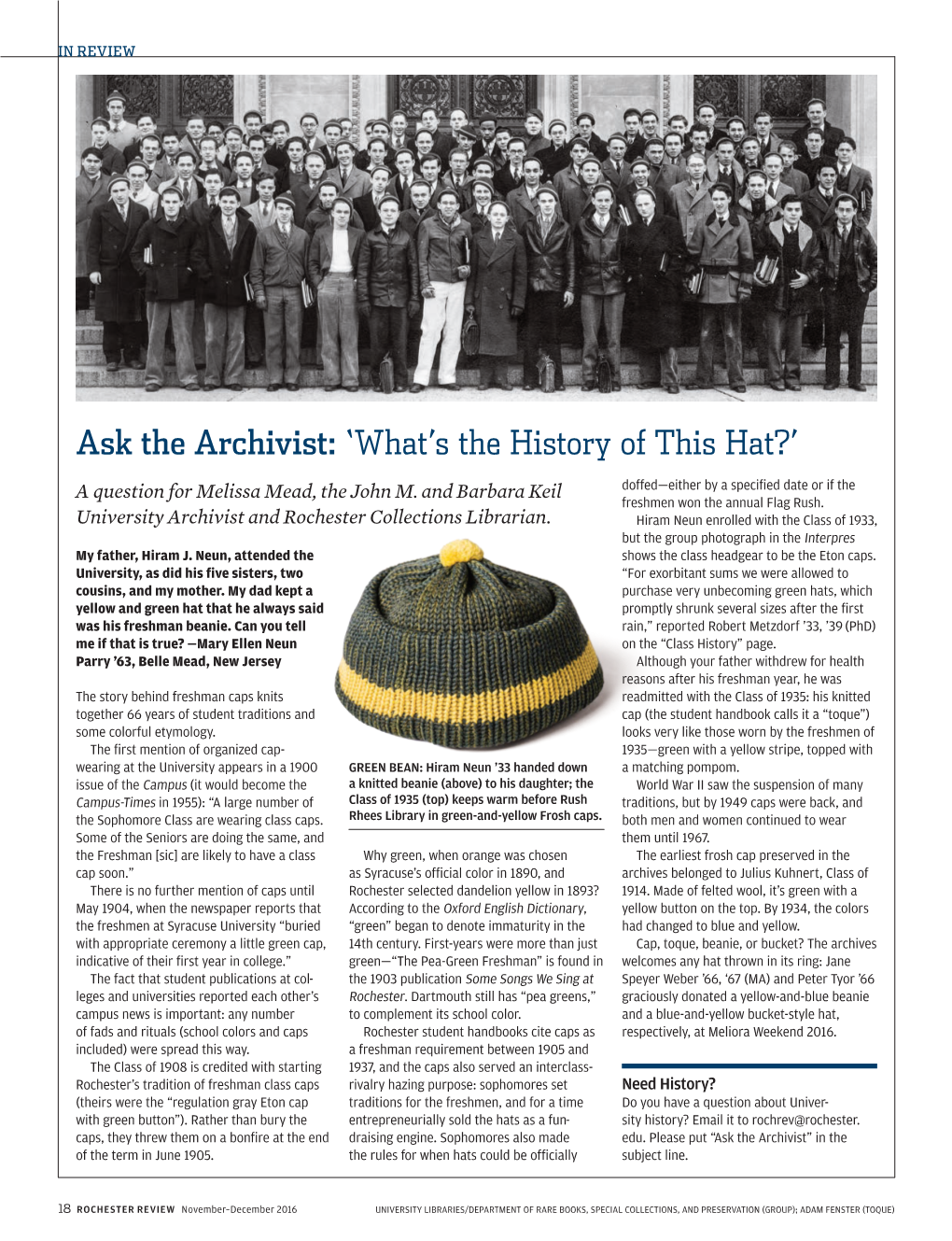 Ask the Archivist: 'What's the History of This Hat?'