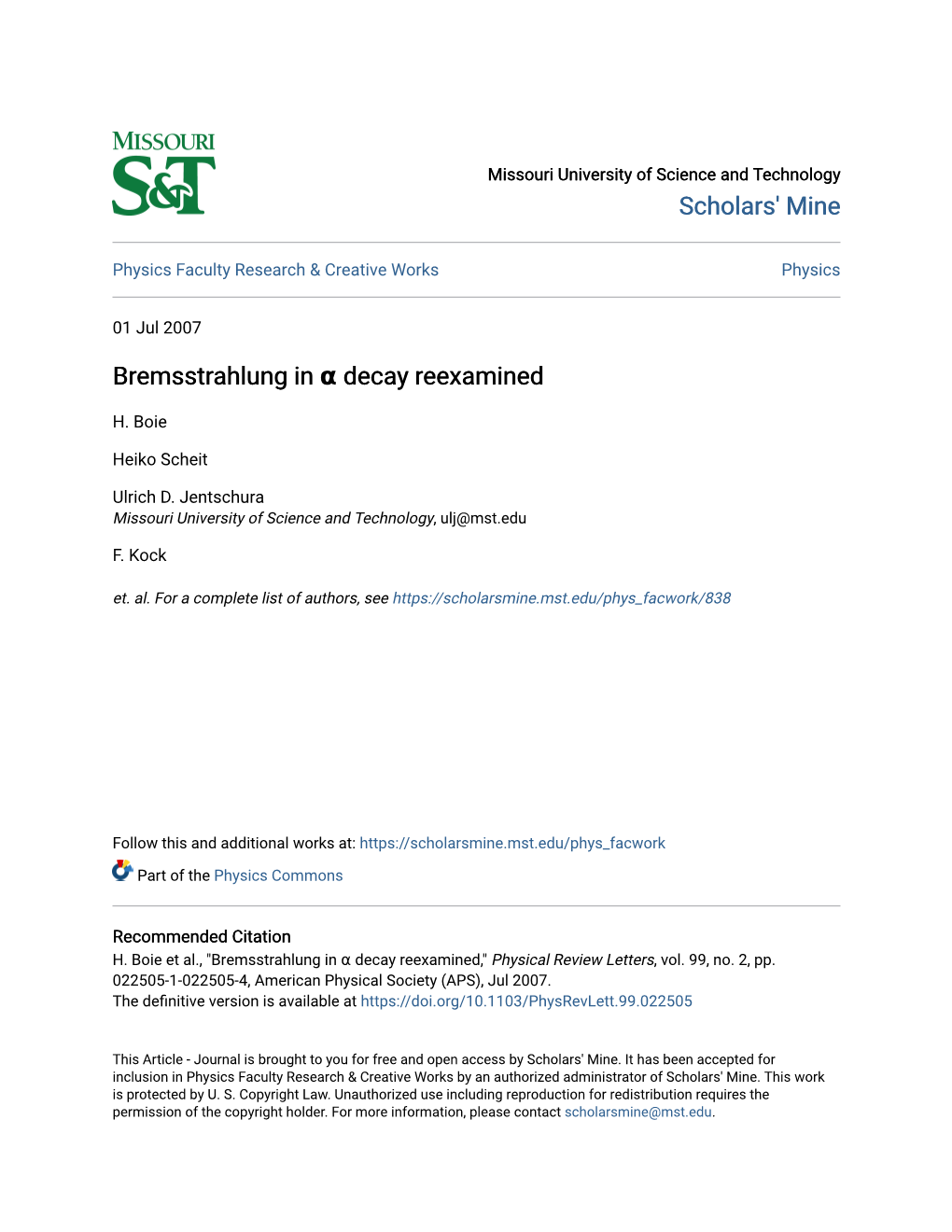 Bremsstrahlung in Α Decay Reexamined