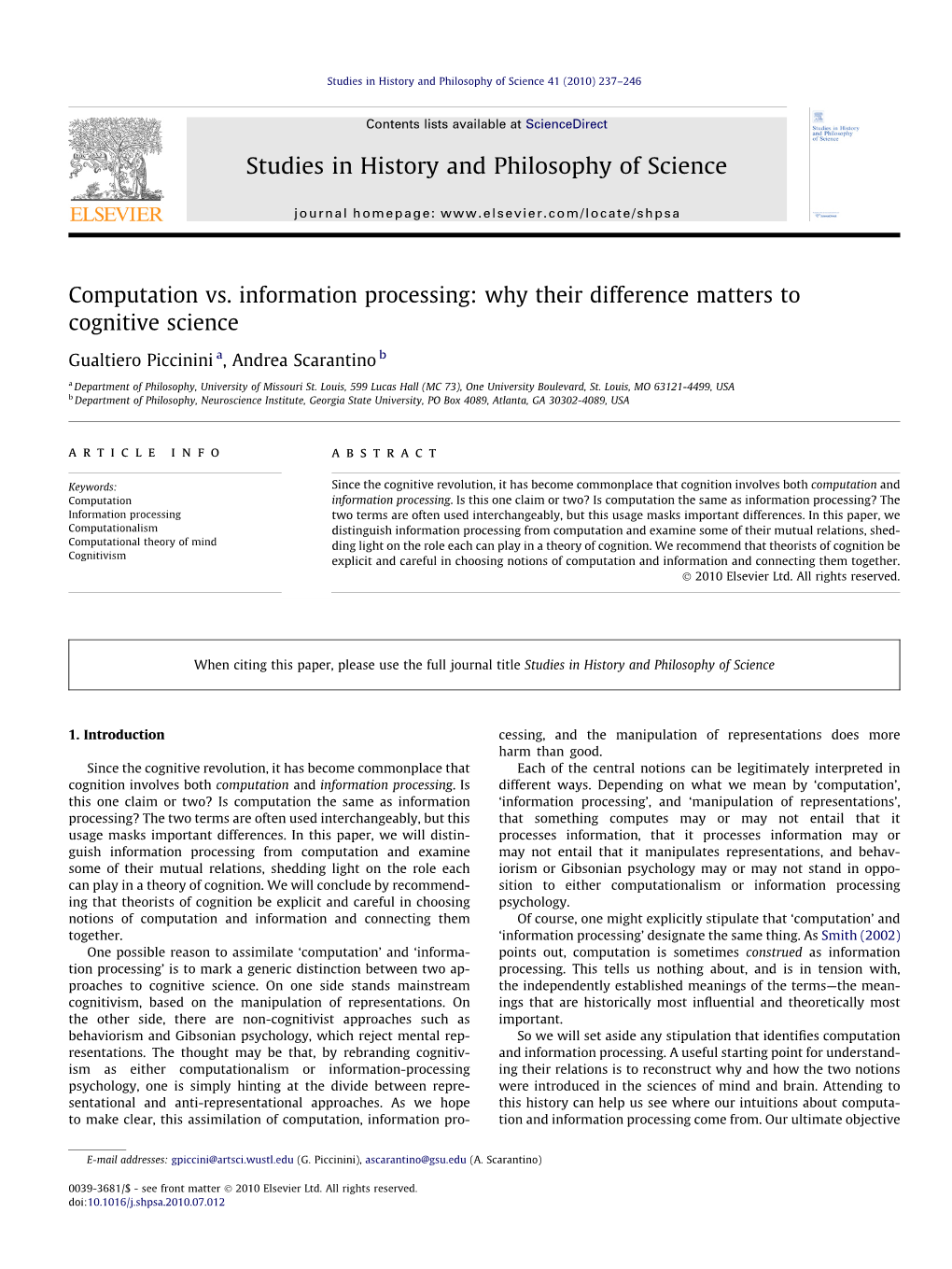 Computation Vs. Information Processing: How They Are Different and Why It Matters