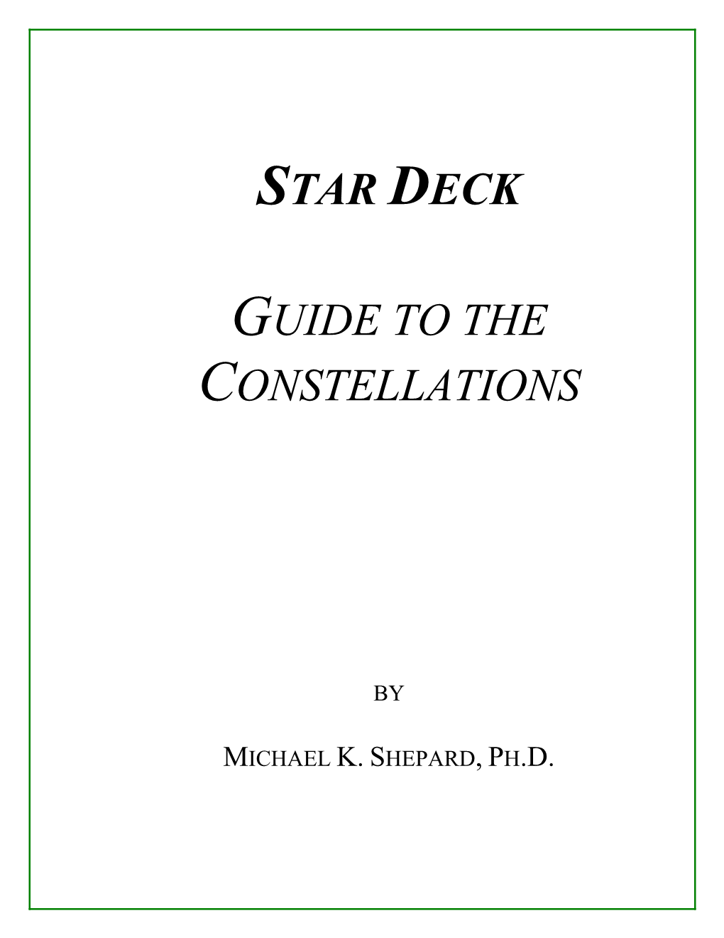 Guide to the Constellations