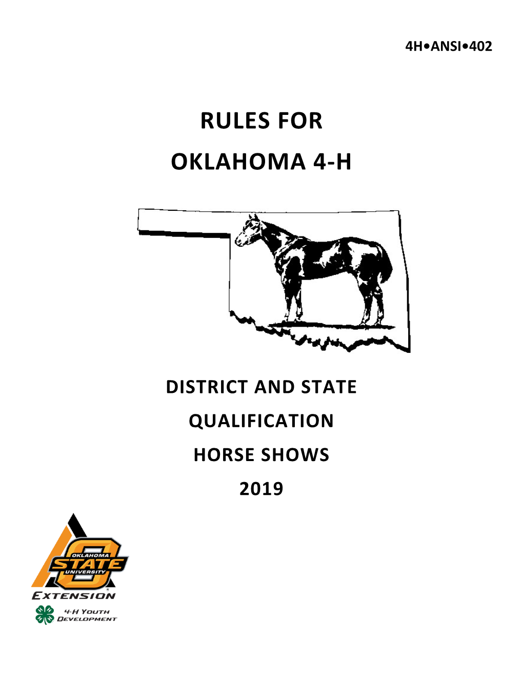 Rules for Oklahoma 4-H