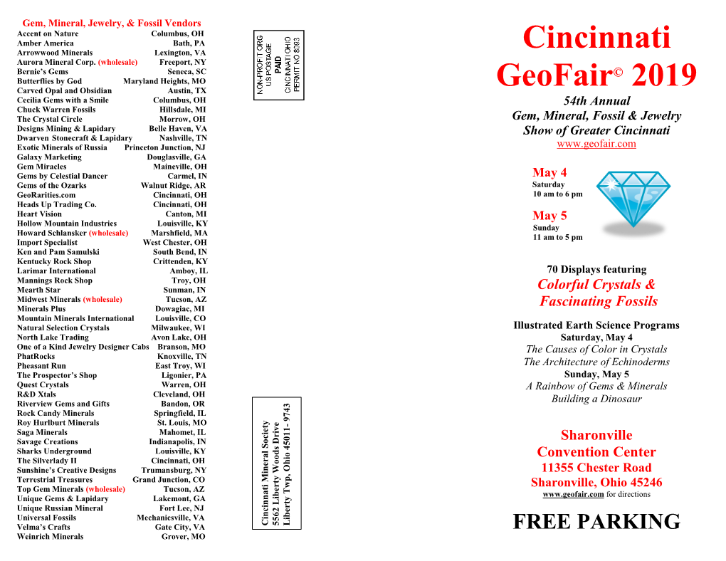 Gem, Mineral, Fossil & Jewelry Dealers