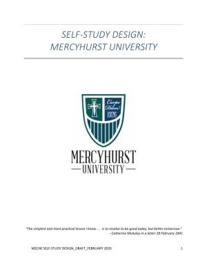 Self-Study Design: Mercyhurst University