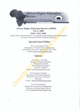 African Higher. Education