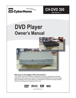 DVD Player Owner’S Manual