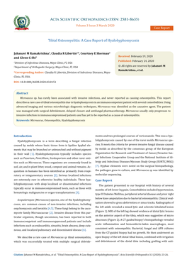 Tibial Osteomyelitis: a Case Report of Hyalohyphomycosis