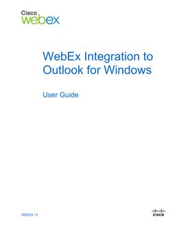 Webex Integration to Outlook for Windows