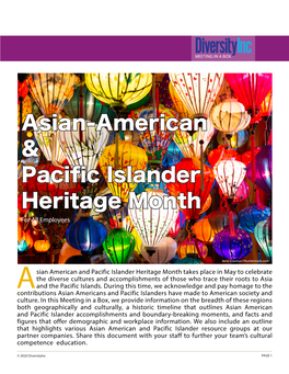 Asian-American & Pacific Islander Heritage Month