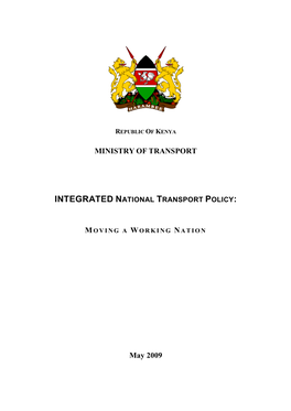 Integrated National Transport Policy