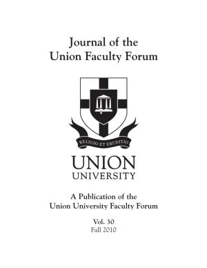 Journal of the Union Faculty Forum