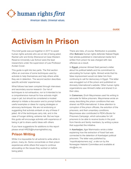 Activism in Prison