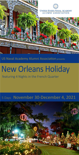 New Orleans Holiday Featuring 4 Nights in the French Quarter