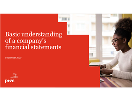Basic Understanding of a Company's Financial Statements