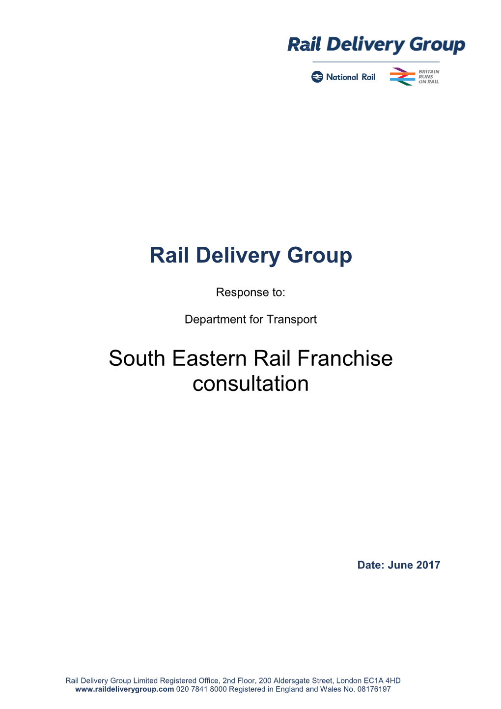 South Eastern Rail Franchise Consultation