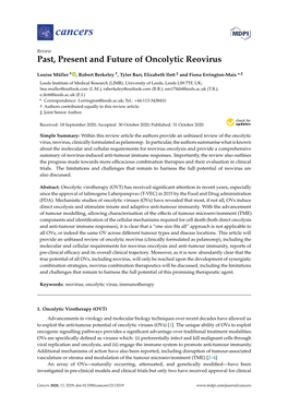 Past, Present and Future of Oncolytic Reovirus