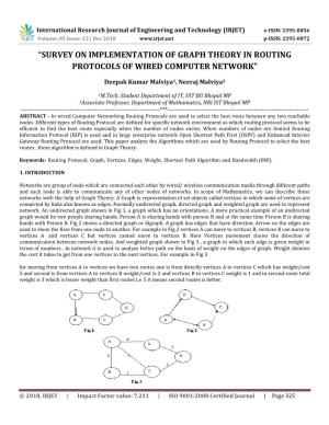 Survey on Implementation of Graph Theory in Routing Protocols of Wired Computer Network”