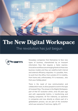 The New Digital Workspace the Revolution Has Just Begun