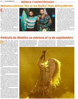 Película De Shakira Se Estrena El 13 De Septiembre