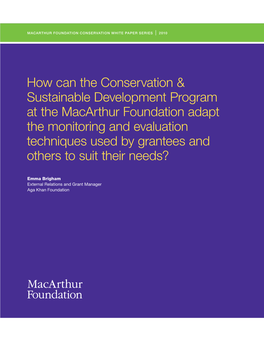How Can the Conservation & Sustainable Development Program