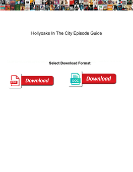 Hollyoaks in the City Episode Guide