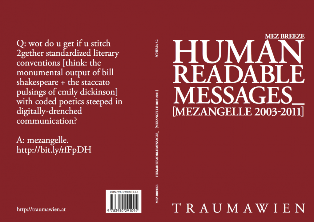 Human Readable Messages [Mezangelle 2003 - 2011]