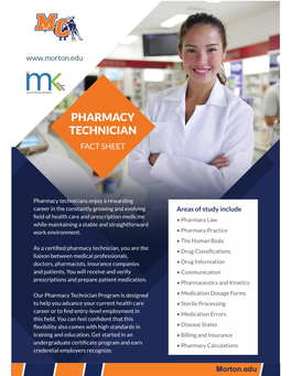 Pharmacy Technician Fact Sheet