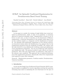 Ocrep: an Optimally Conditioned Regularization for Pseudoinversion