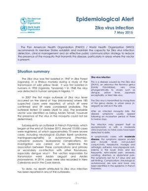 Zika Virus Infection 7 May 2015