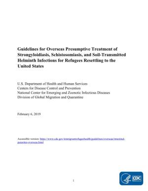 CDC Overseas Parasite Guidelines