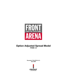 Option Adjusted Spread Model PRIME 3.0