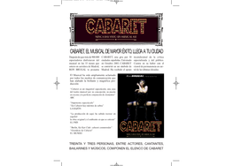 Cabaret, El Musical De Mayor Éxito, Llega a Tu Ciudad