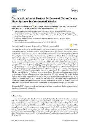 Characterization of Surface Evidence of Groundwater Flow Systems in Continental Mexico