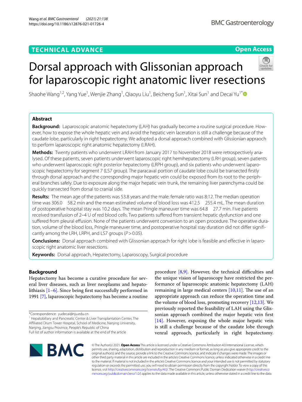 Dorsal Approach with Glissonian Approach for Laparoscopic Right