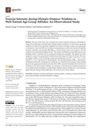 Exercise Intensity During Olympic-Distance Triathlon in Well-Trained Age-Group Athletes: an Observational Study