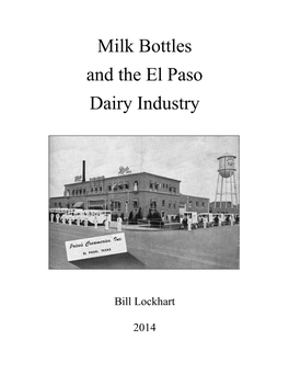 Milk Bottles and the El Paso Dairy Industry