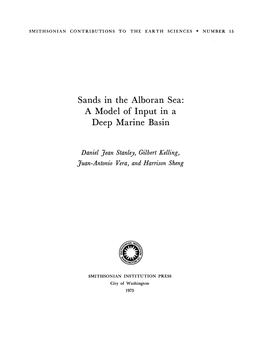 Sands in the Alboran Sea: a Model of Input in a Deep Marine Basin
