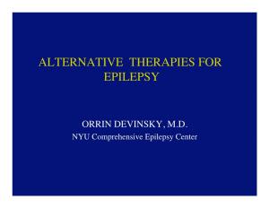 Alternative Therapies for Epilepsy