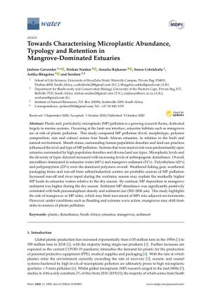 Towards Characterising Microplastic Abundance, Typology and Retention in Mangrove-Dominated Estuaries