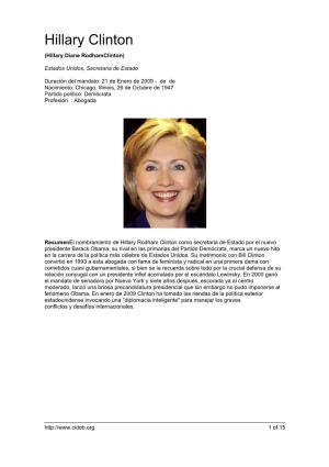 Hillary Clinton (Hillary Diane Rodhamclinton)