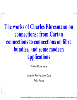 Cartan Connections to Connections on ﬁbre Bundles, and Some Modern Applications